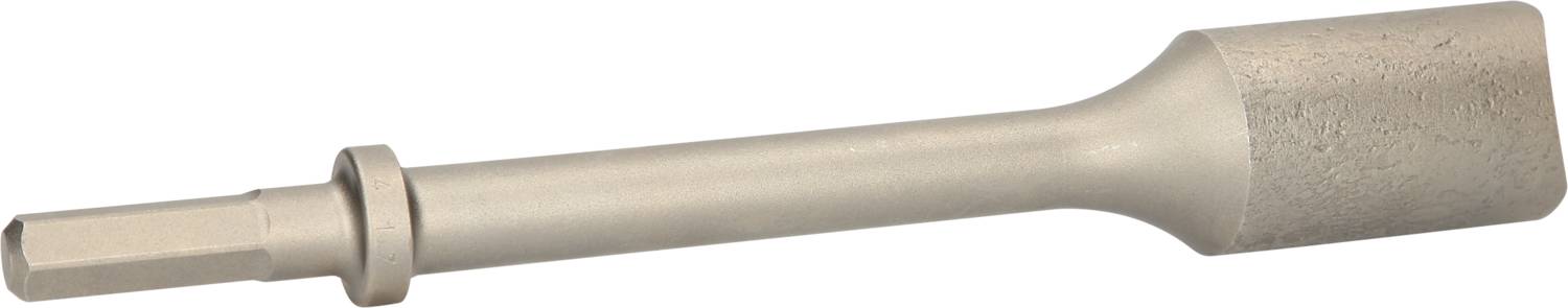 Ein silberner Schrauber-Bit-Aufsatz in länglicher Form, der sechskantig ist. Er dient zum Festziehen oder Lösen von Schrauben.