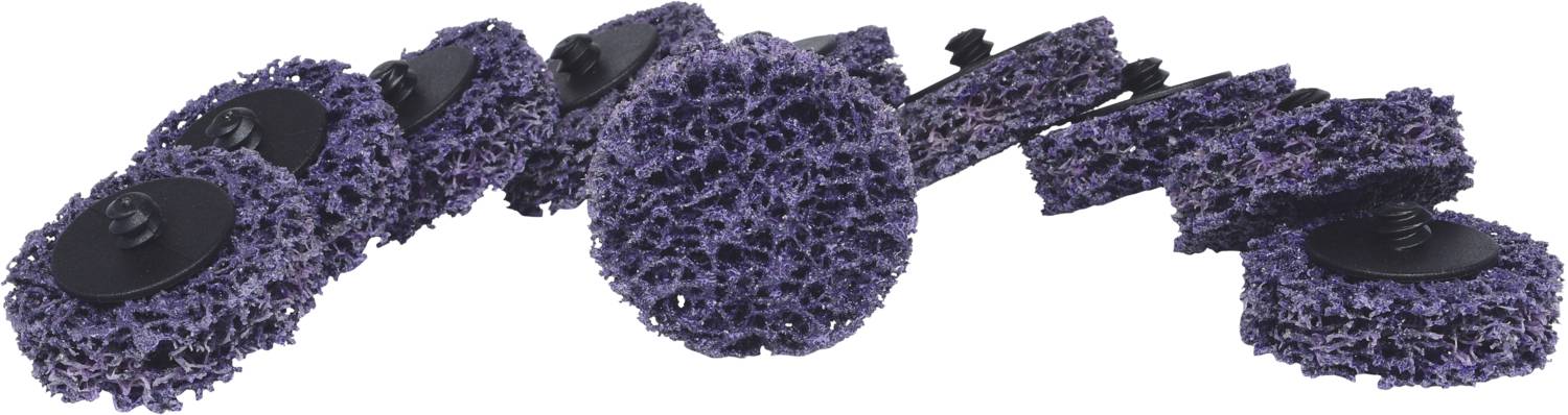 KS Tools 515.5086 Ersatz-Schleifpads, Ø50mm, Strip Rad lila, 10er Pack