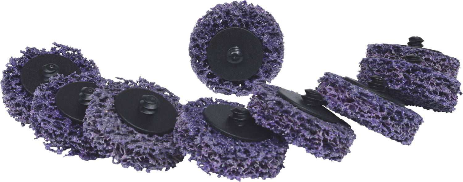 KS Tools 515.5086 Ersatz-Schleifpads, Ø50mm, Strip Rad lila, 10er Pack