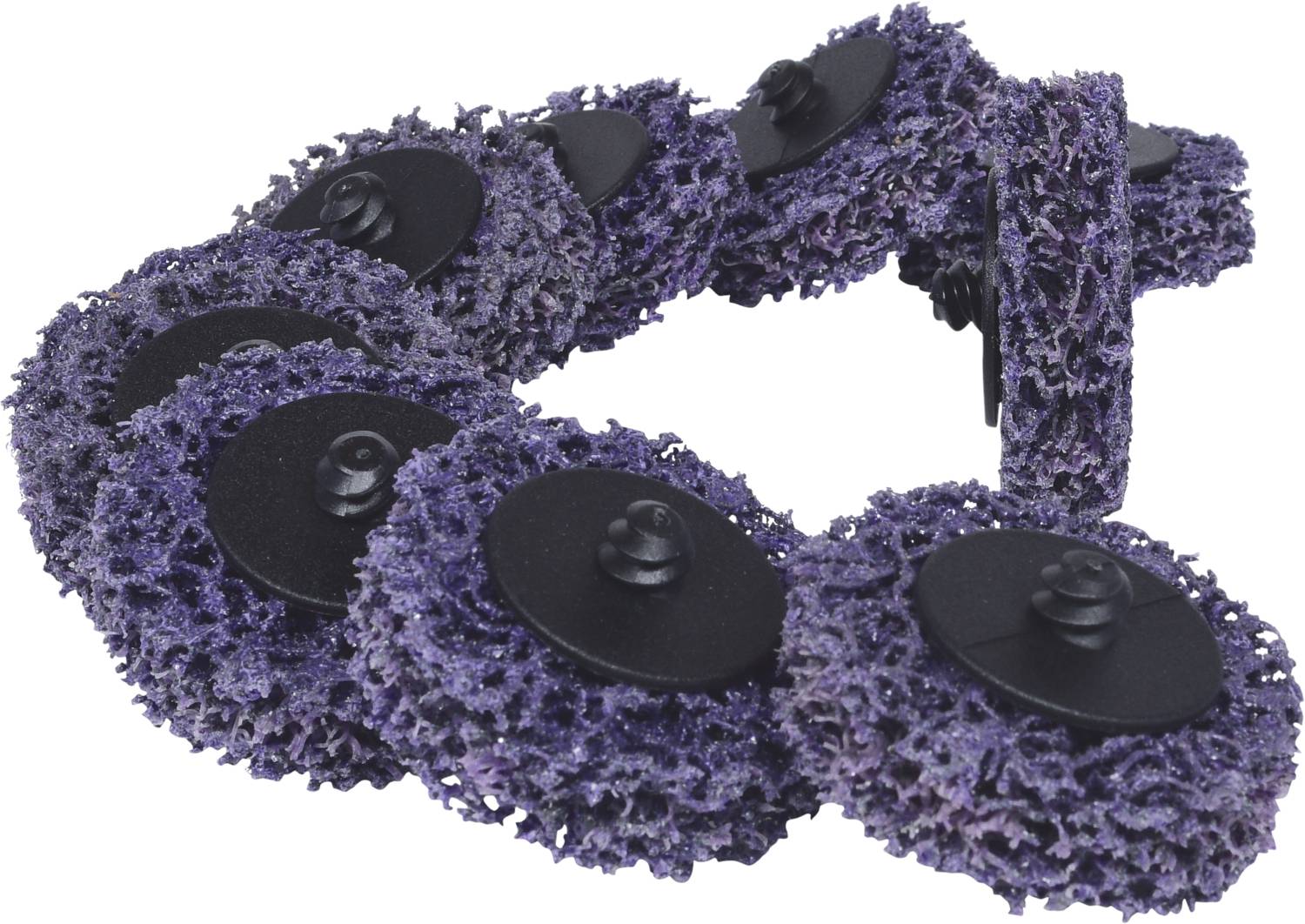 KS Tools 515.5086 Ersatz-Schleifpads, Ø50mm, Strip Rad lila, 10er Pack