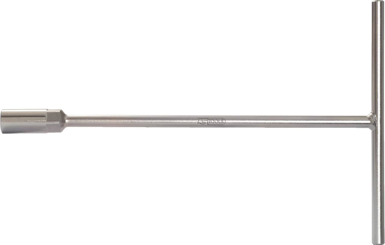 T-förmiger Schraubenschlüssel aus Metall, verwendet zum Festziehen und Lösen von Schrauben oder Muttern in mechanischen Anwendungen.