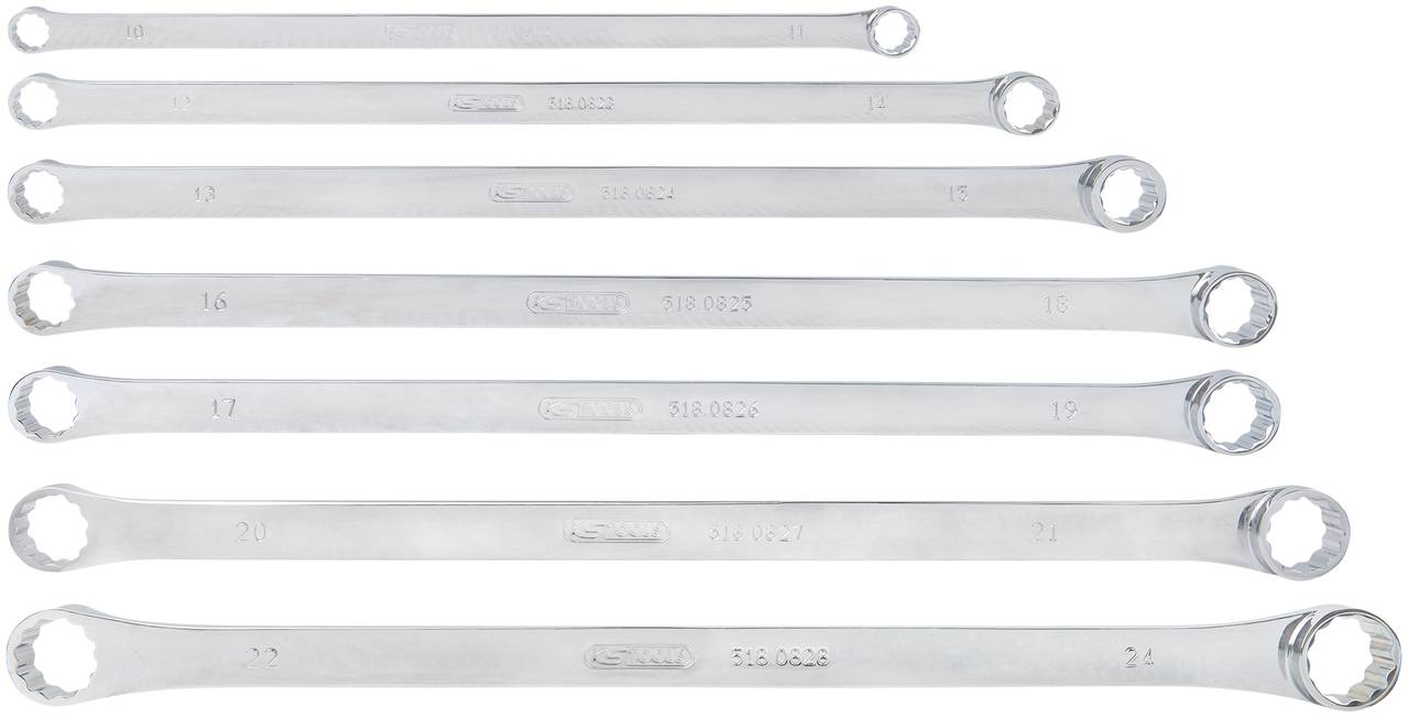 KS Tools CHROMEplus Doppel-Ringschlüssel-Satz, XL, 7-tlg 518.0830