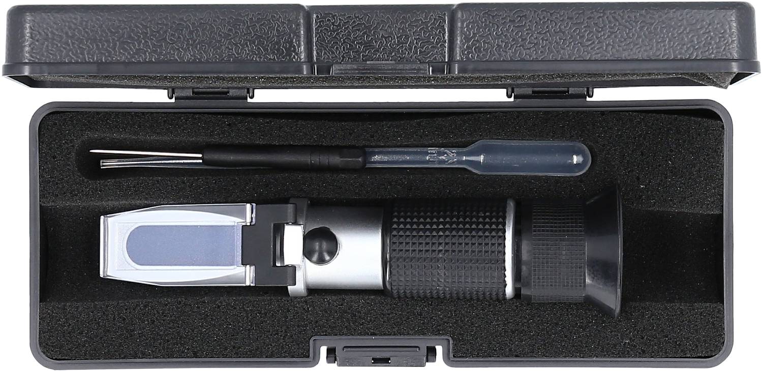 KS Tools 550.1285 Refraktometer - optisches Prüfgerät für Batterieflüssigkeit, Frostschutzmittel und AdBlue®-Zusätze
