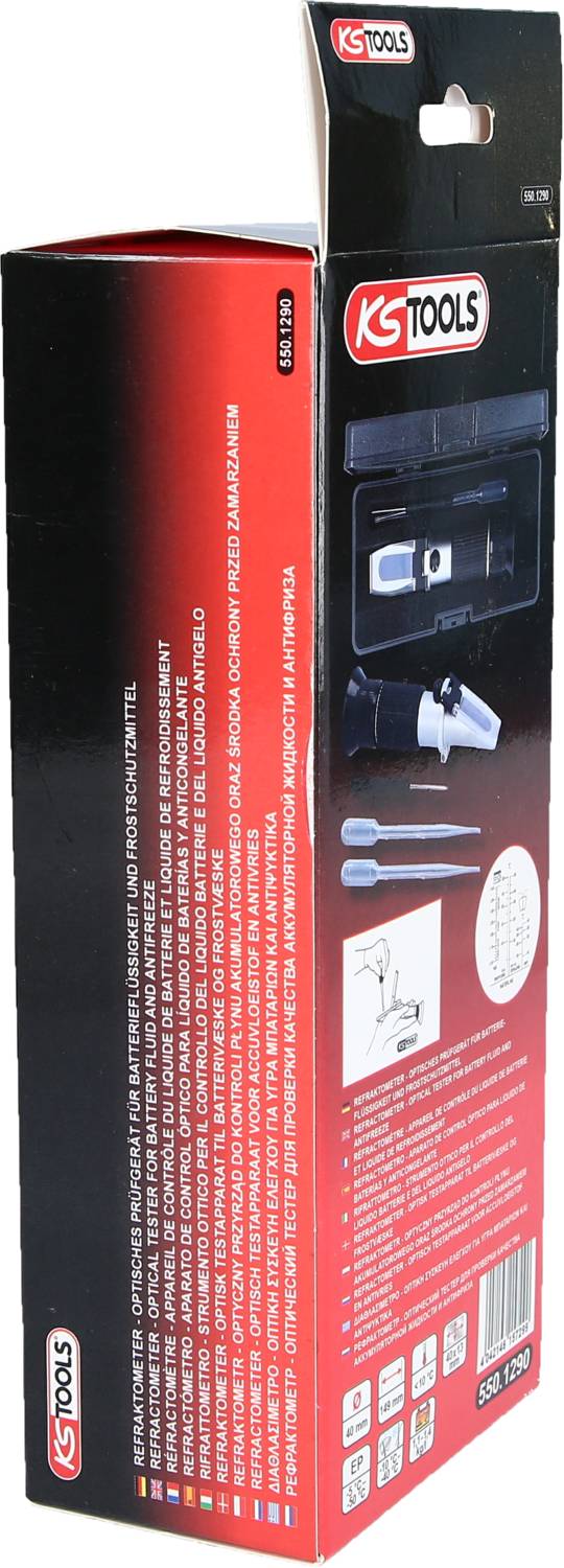 KS Tools 550.1290 Refraktometer Kühlflüssigkeit / Batteriesäure