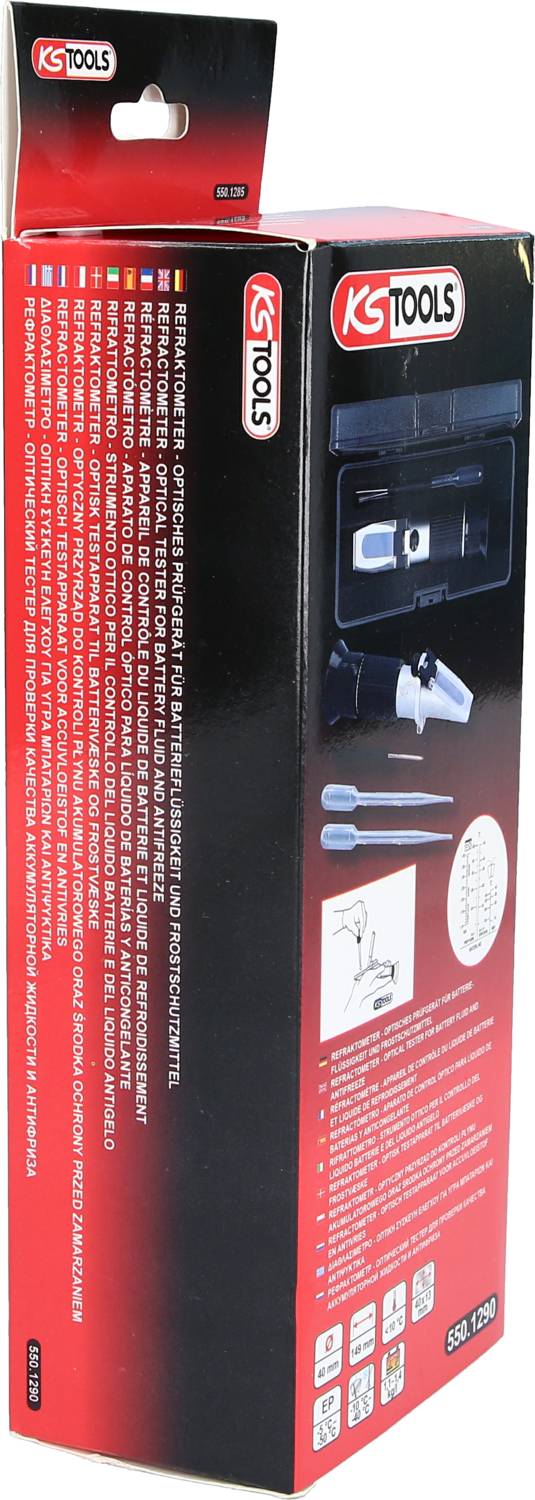 KS Tools 550.1290 Refraktometer Kühlflüssigkeit / Batteriesäure