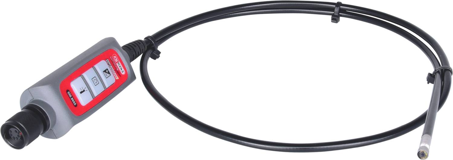 Industrie-Endoskop mit flexiblem Kabel und Kamera, nützlich für Inspektionen in schwer zugänglichen Bereichen.