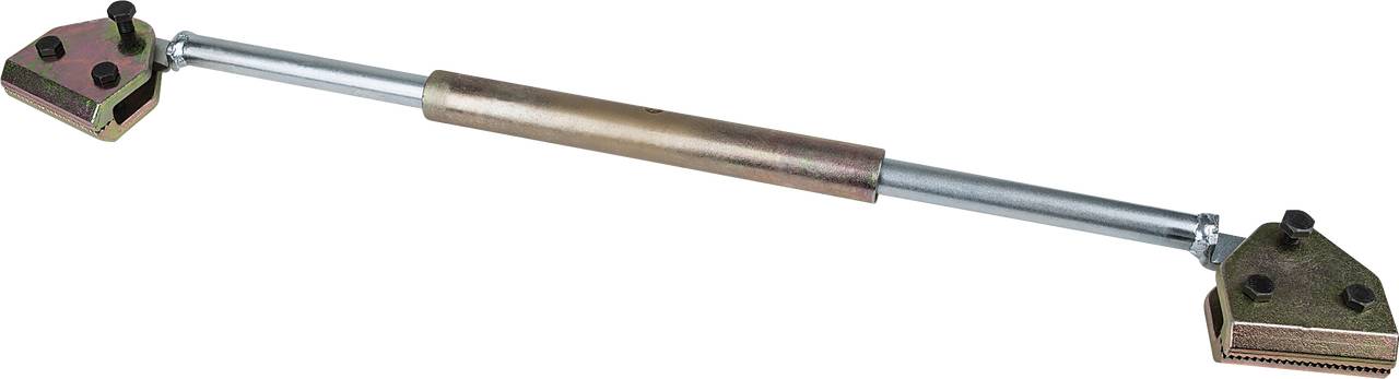 Metallische Stange mit Gelenken an beiden Enden, geeignet zur Verbindung oder Stabilisierung von Strukturen in technischen Anwendungen.