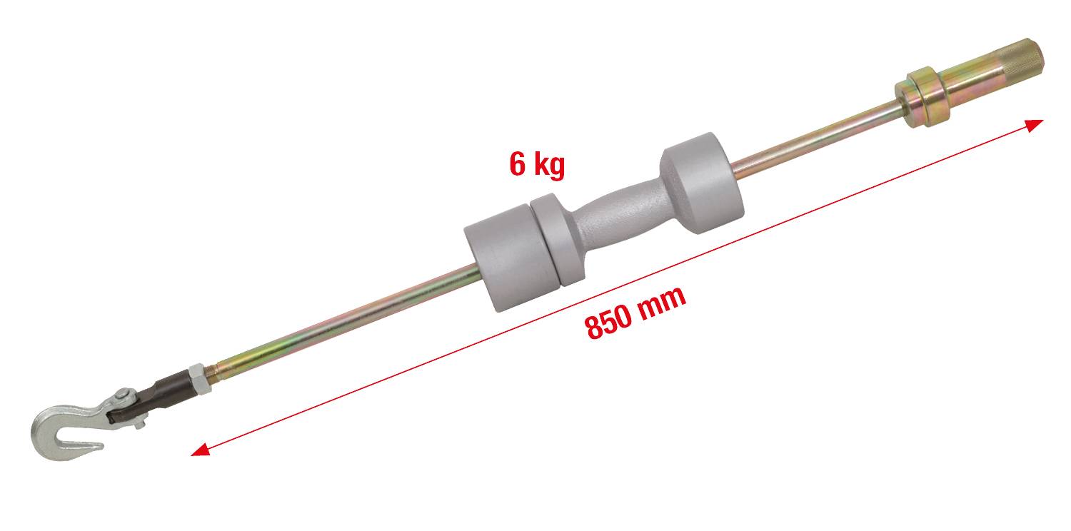 KS Tools 700.1475 Universal-Gleithammer, inkl. Zughaken und Adapter