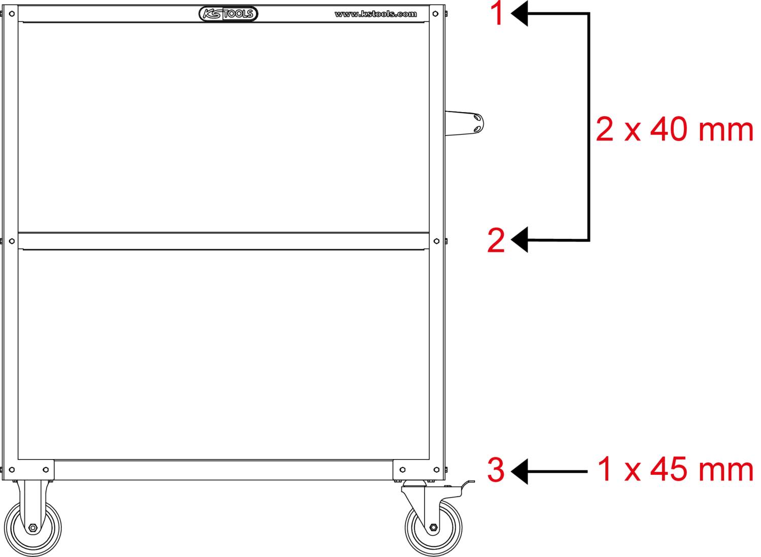 KS Tools 890.0009 Servicewagen