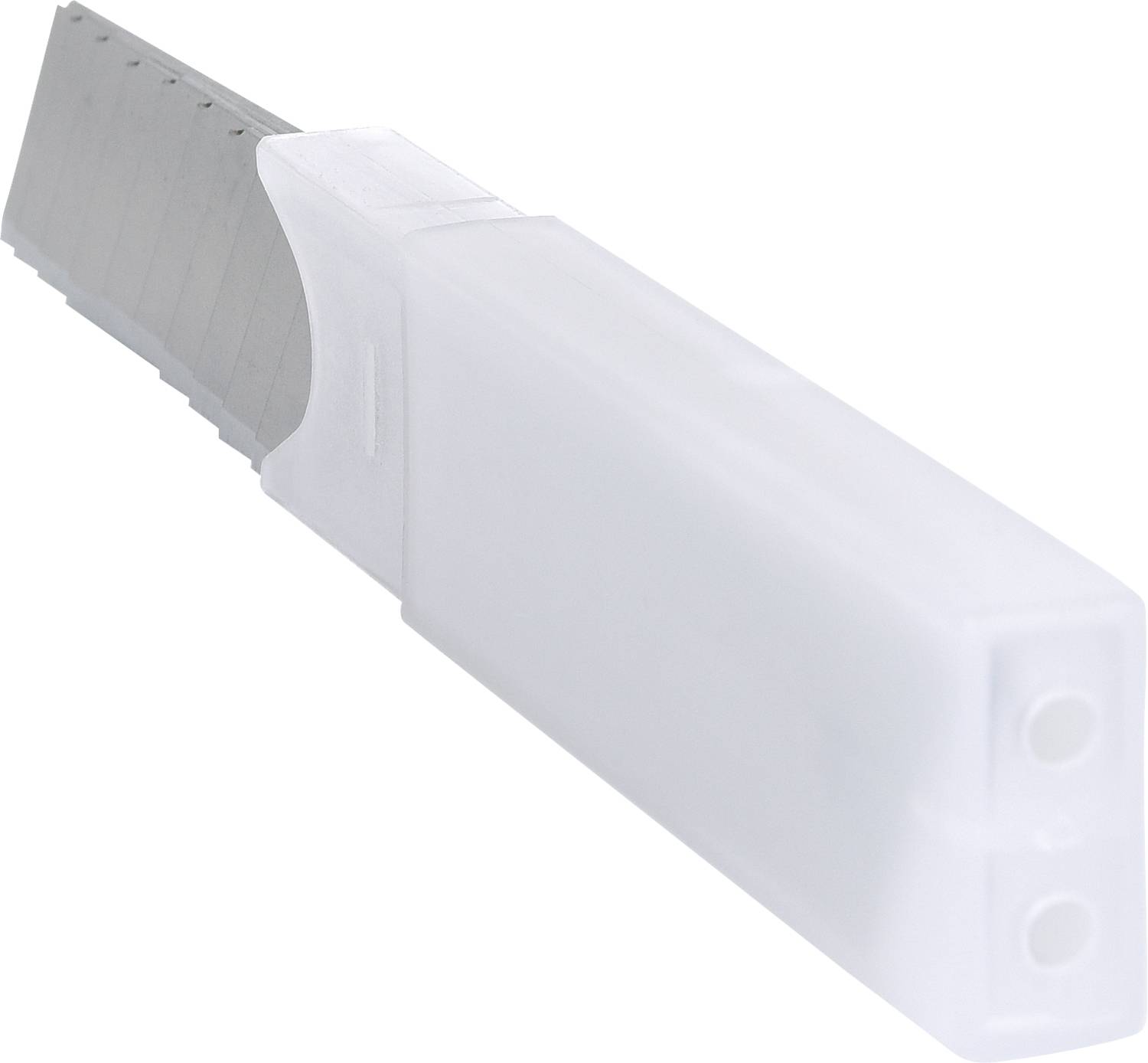 Ein Wechselklingen-Messer mit Kunststoffgriff und mehreren abgebrochenen Klingen für präzises Schneiden.