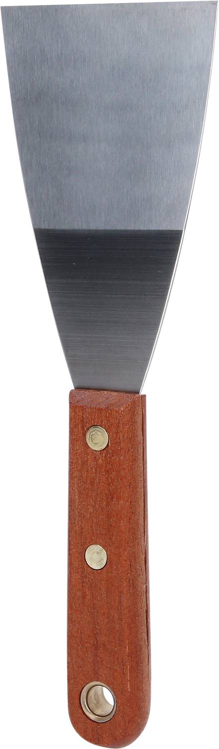 Metallklinge mit Holzgriff, wahrscheinlich ein Spatel.