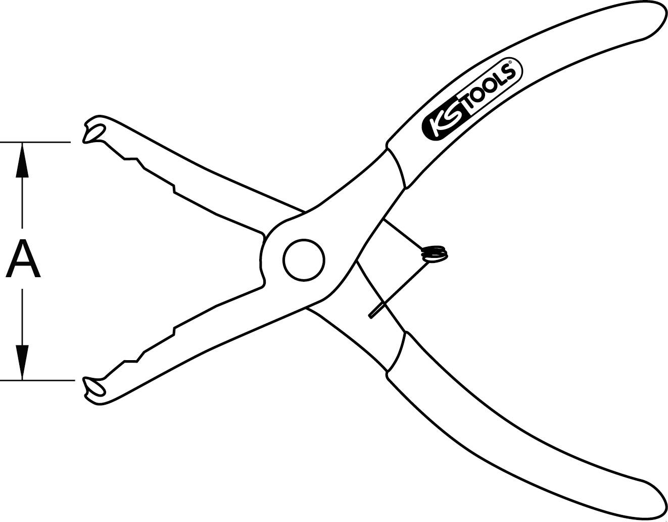 KS Tools 911.8181 Clip-Zange, gerade