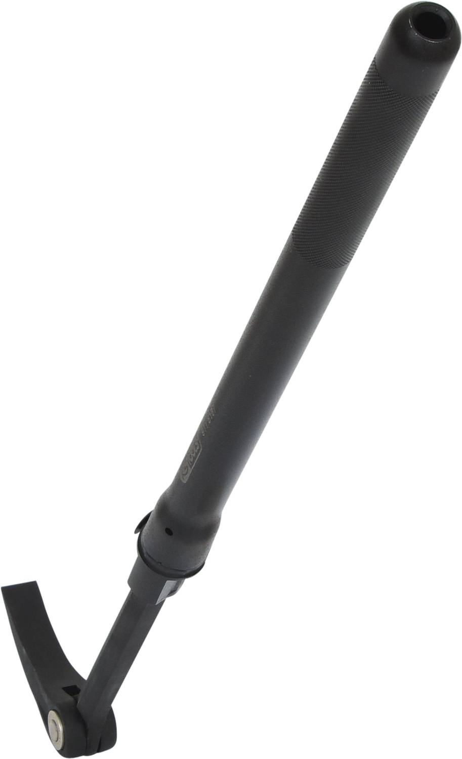 Ein schwarzer Brecheisen-Hammer mit langem Griff und gebogenem Ende, ideal für Abbrucharbeiten und das Entfernen von Nägeln.