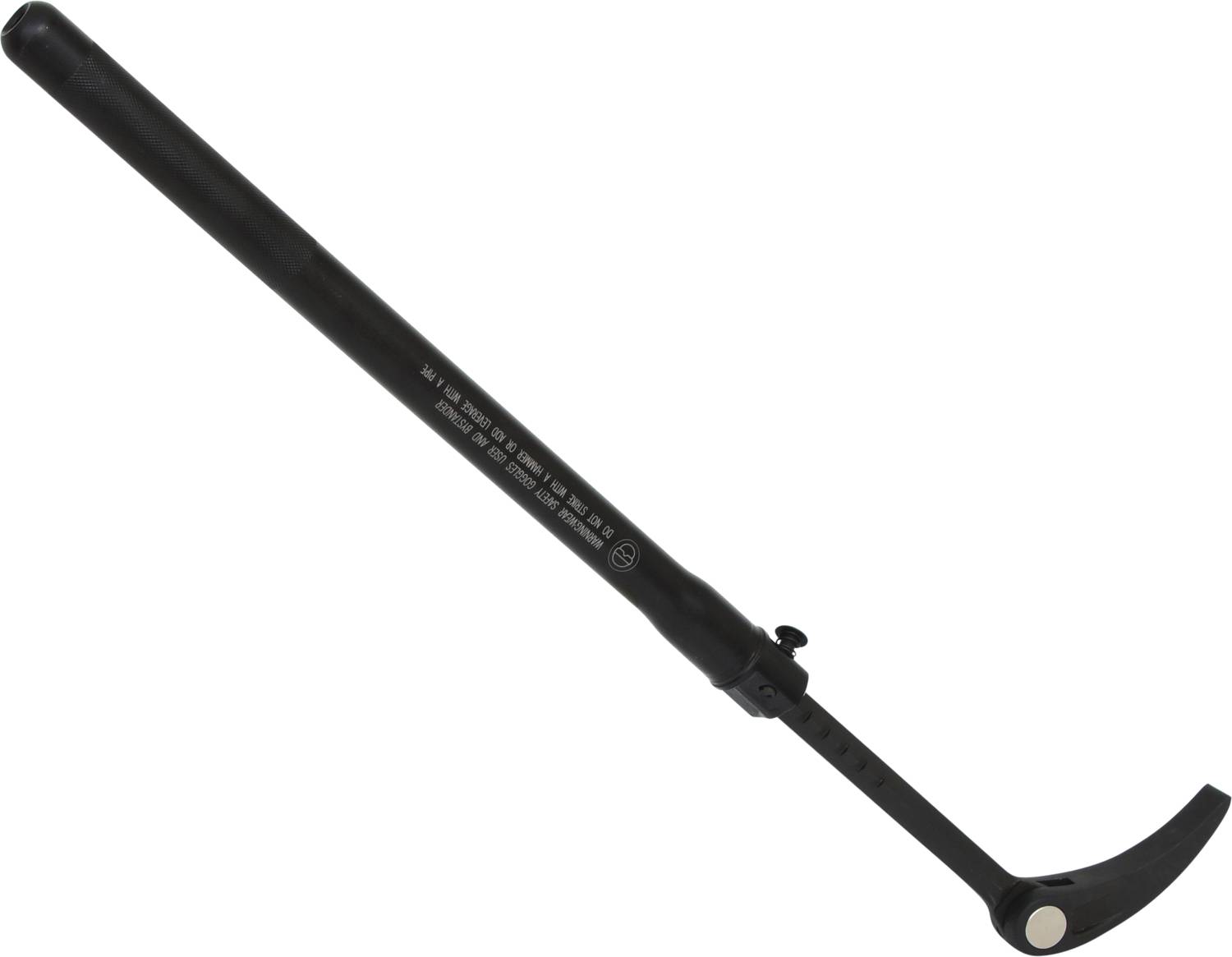 Ein schwarzer Fahrrad-Mini-Standluftpumpe mit integriertem Schlauch und Druckanzeige.