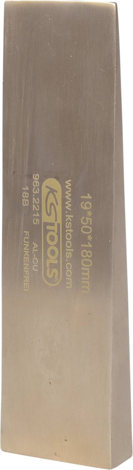 Metallische Keilleiste mit der Aufschrift 'KS TOOLS', Abmessungen 19,5 x 170 mm. Sie hat eine schräg verlaufende Oberfläche.