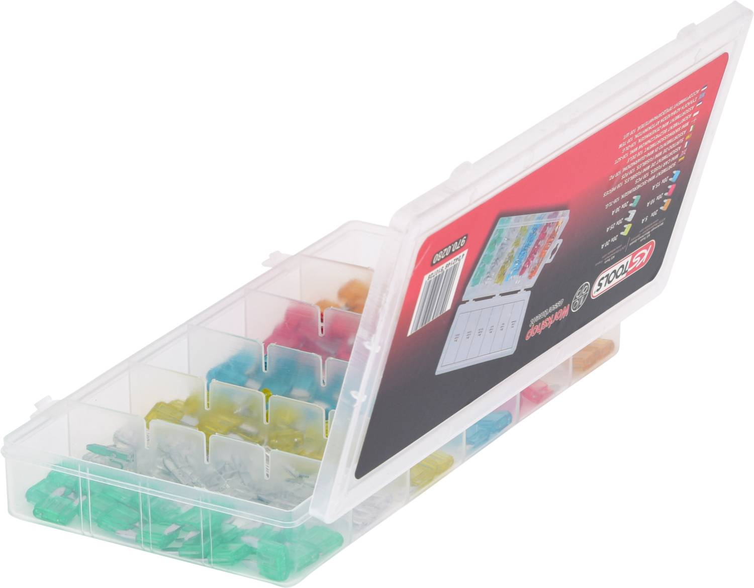 KS Tools 970.0280 970.0280 Kfz Mini Flachsicherung 5 A, 10 A, 15 A, 20 A, 25 A, 30A 120 Teile