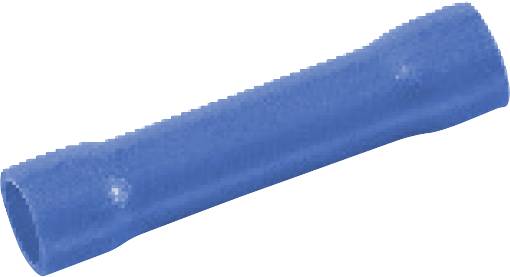 Blaues zylindrisches Rohr, vermutlich ein elektrischer Kabelverbinder.