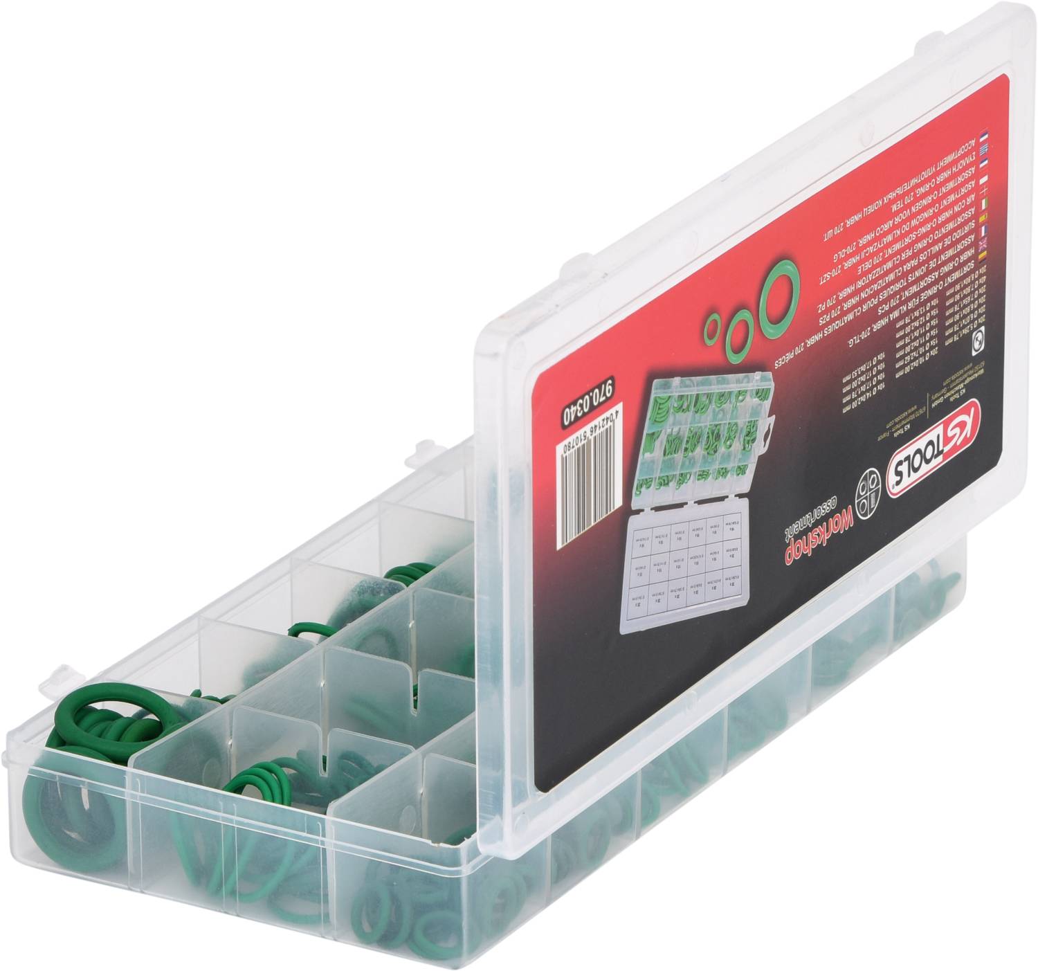 Sortiment O-Ringe für Klima, HNBR, 270-tlg KS Tools 970.0340