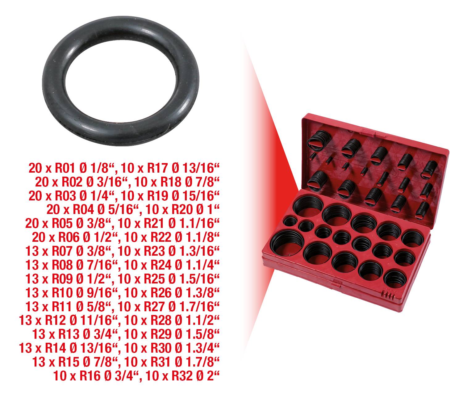 KS Tools 970.0350 O-Ring Sortiment Inhalt 407 Teile