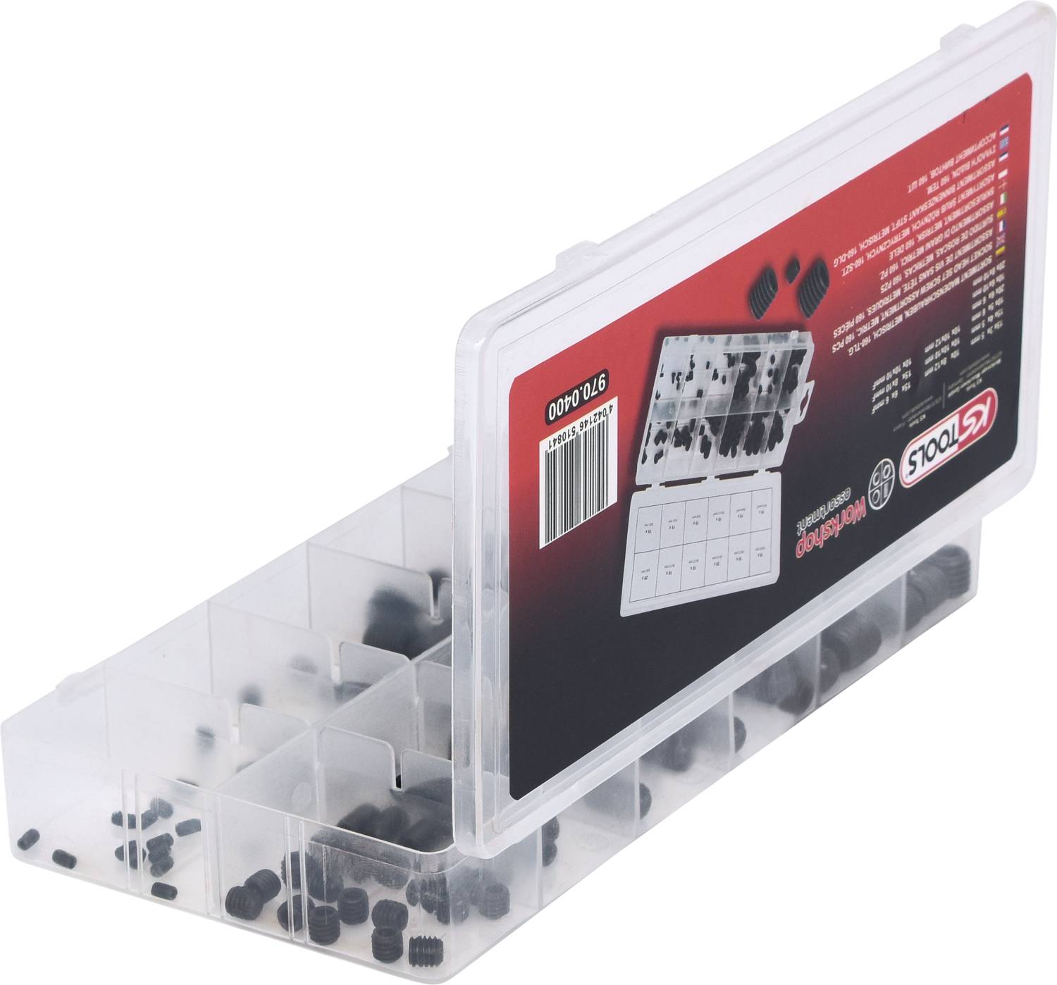 KS Tools 970.0400 Madenschrauben-Sortiment 160 Teile