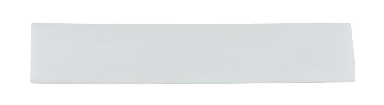 Ein langer, weißer, rechteckiger Streifen vor einem weißen Hintergrund.