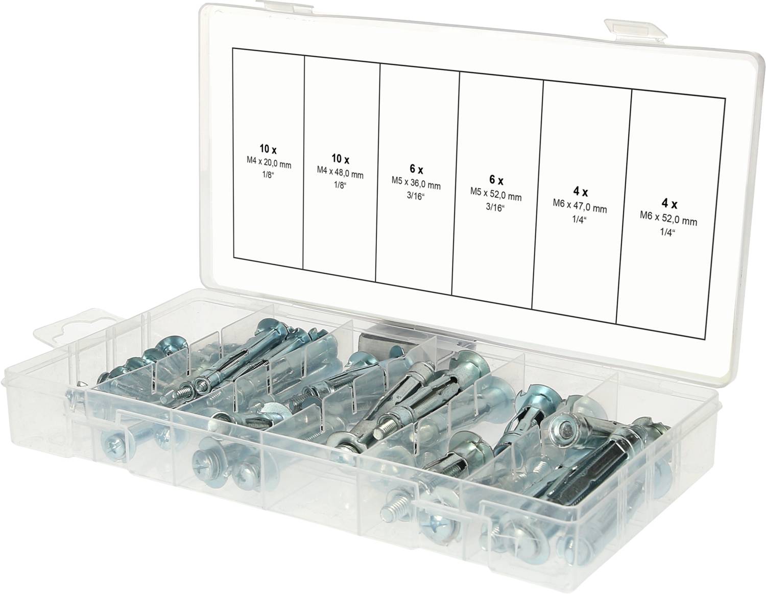 KS Tools 970.0820 Spreiz- und Ankerdübel-Sortiment Inhalt 40 Teile