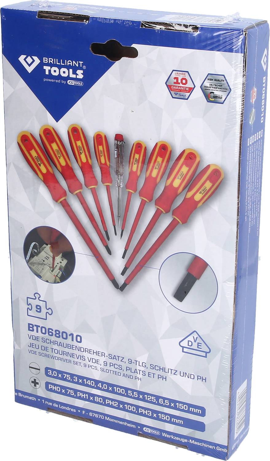 Brilliant Tools BT068010 Schraubendreher-Set 9teilig