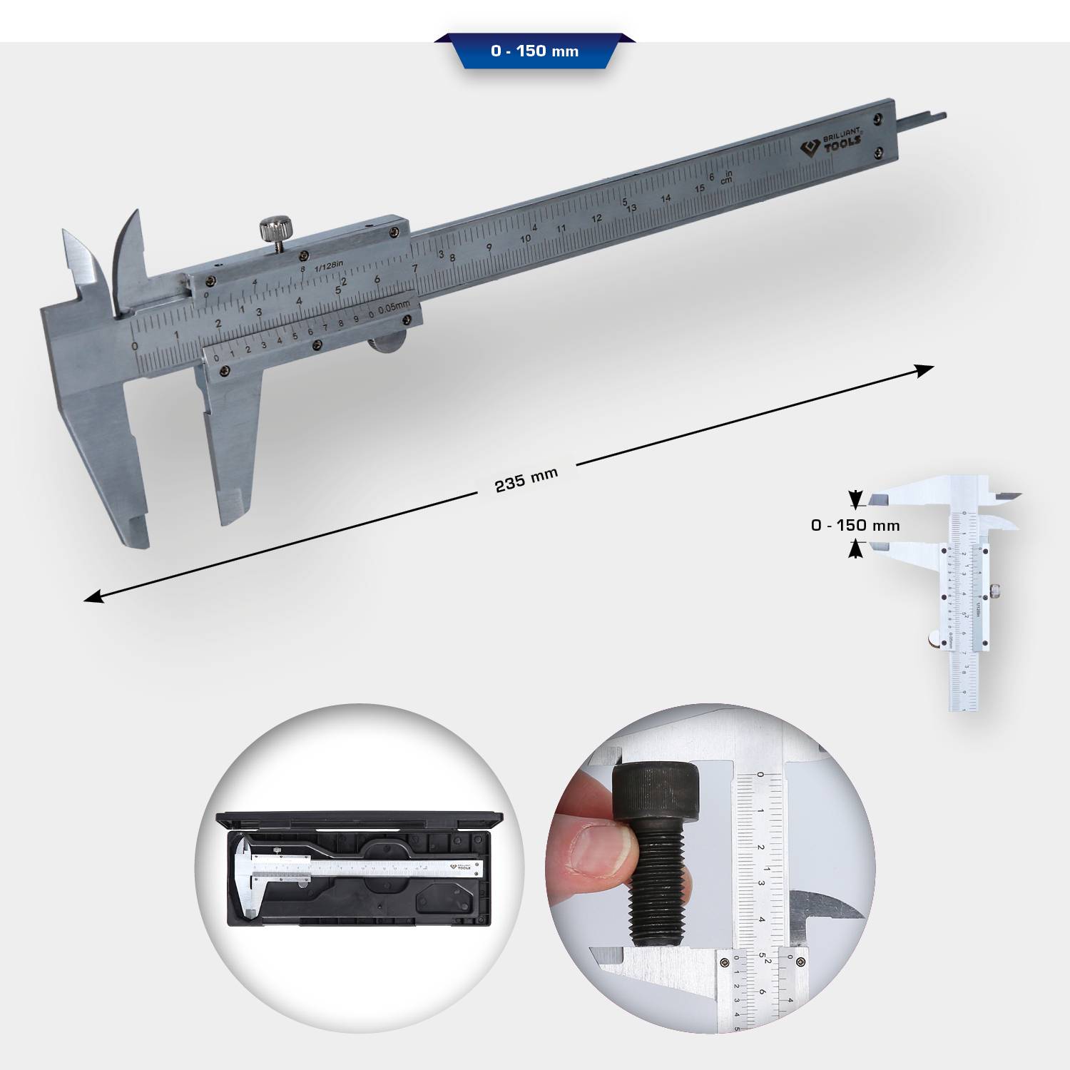 Brilliant Tools BT114902 BT114902 Taschenmessschieber