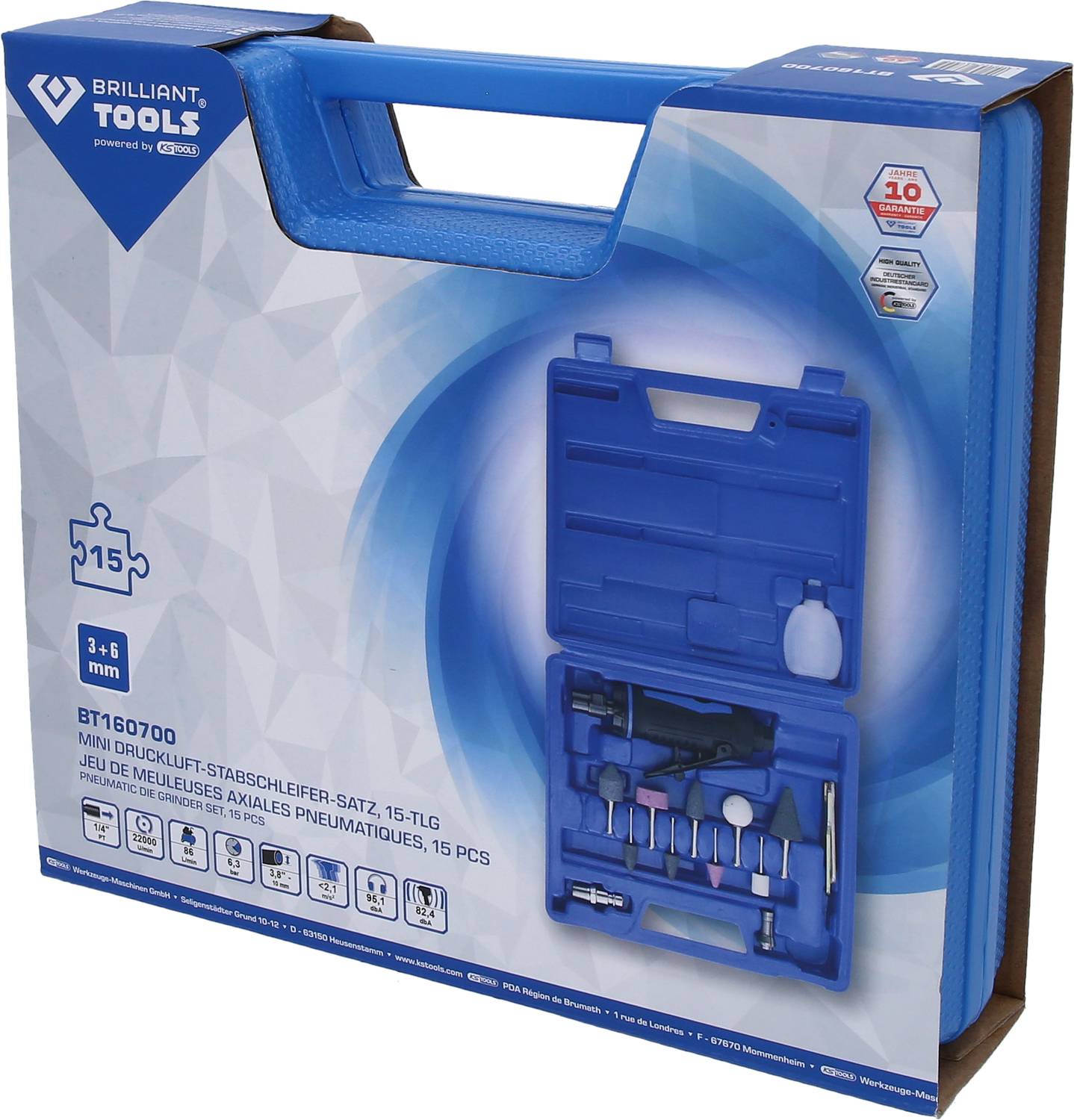 Brilliant Tools BT160700 Druckluft-Stabschleifer