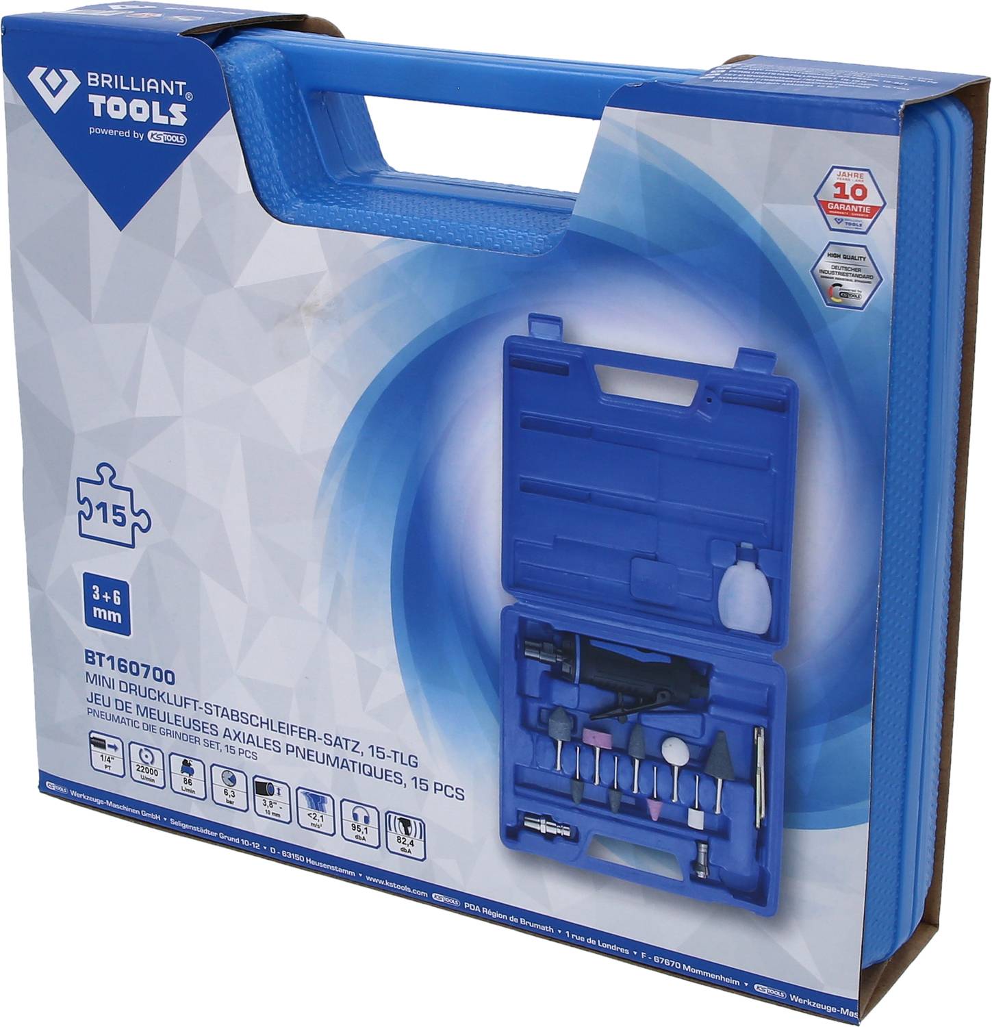 Brilliant Tools BT160700 Druckluft-Stabschleifer