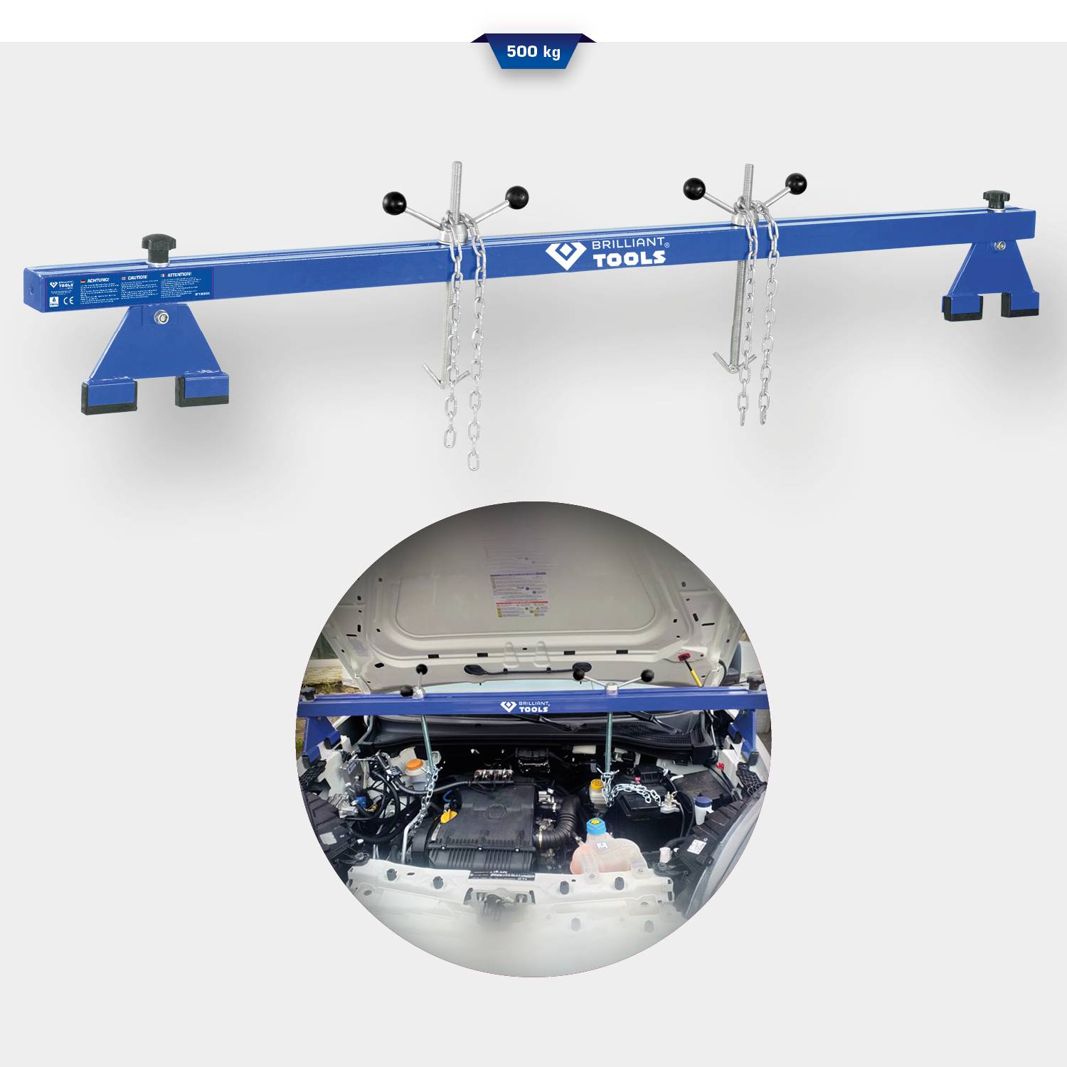 Brilliant Tools BT180005 Motorbrücke, 500 kg