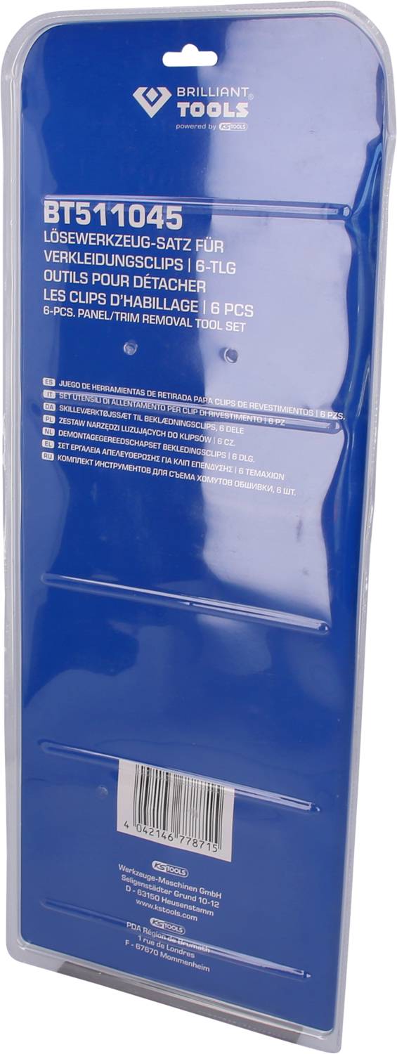 Brilliant Tools BT511045 Lösewerkzeug-Satz für Verkleidungsclips, 6-tlg