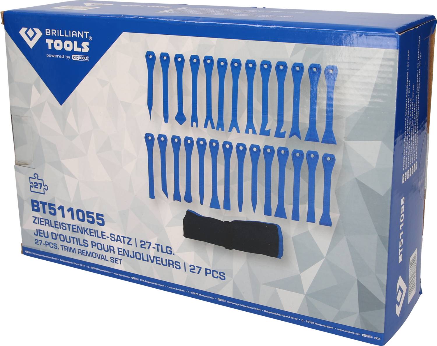 Brilliant Tools BT511055 Zierleistenkeile-Satz, 27-tlg