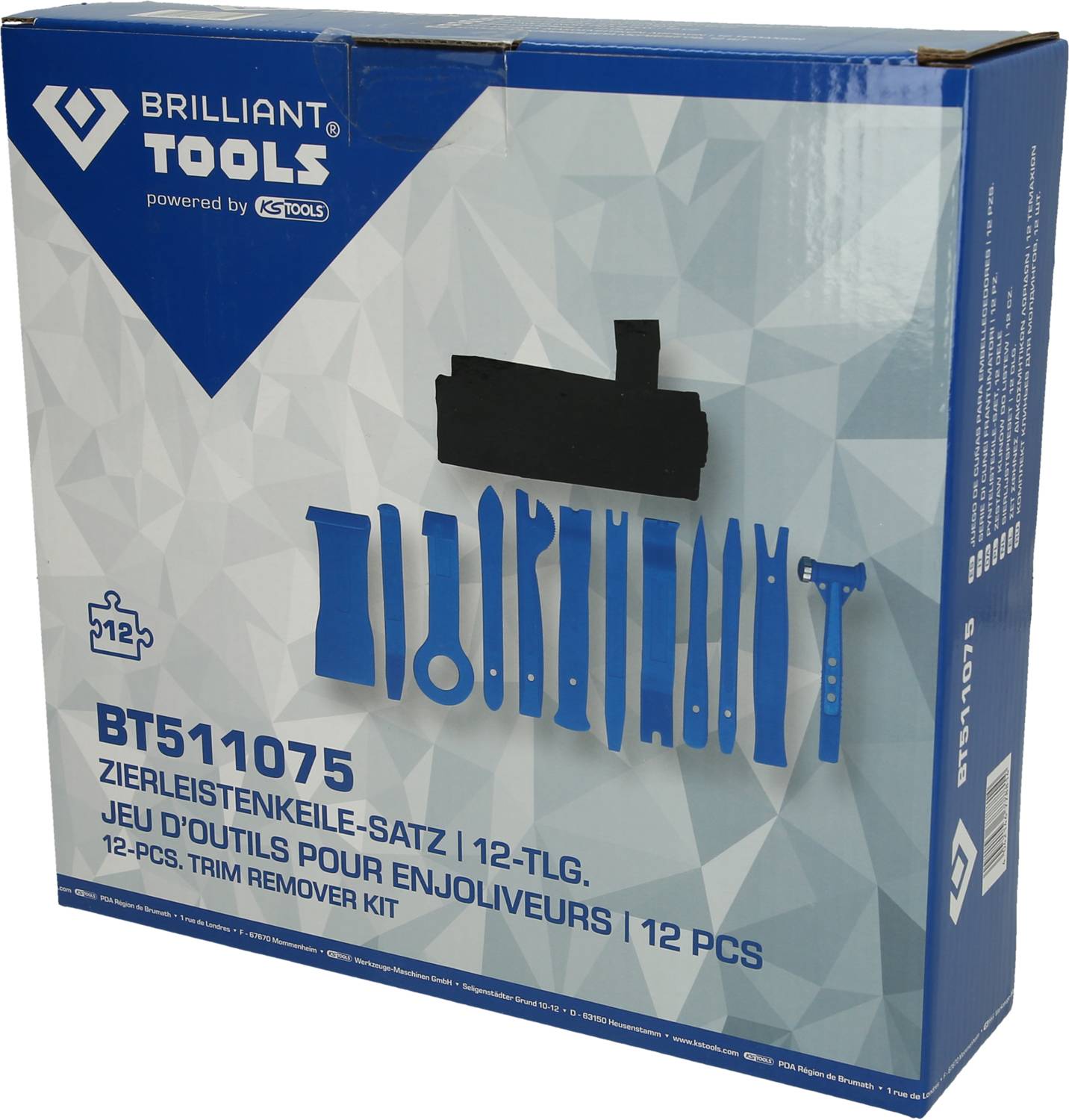 Brilliant Tools BT511075 Zierleistenkeile-Satz, 12-tlg