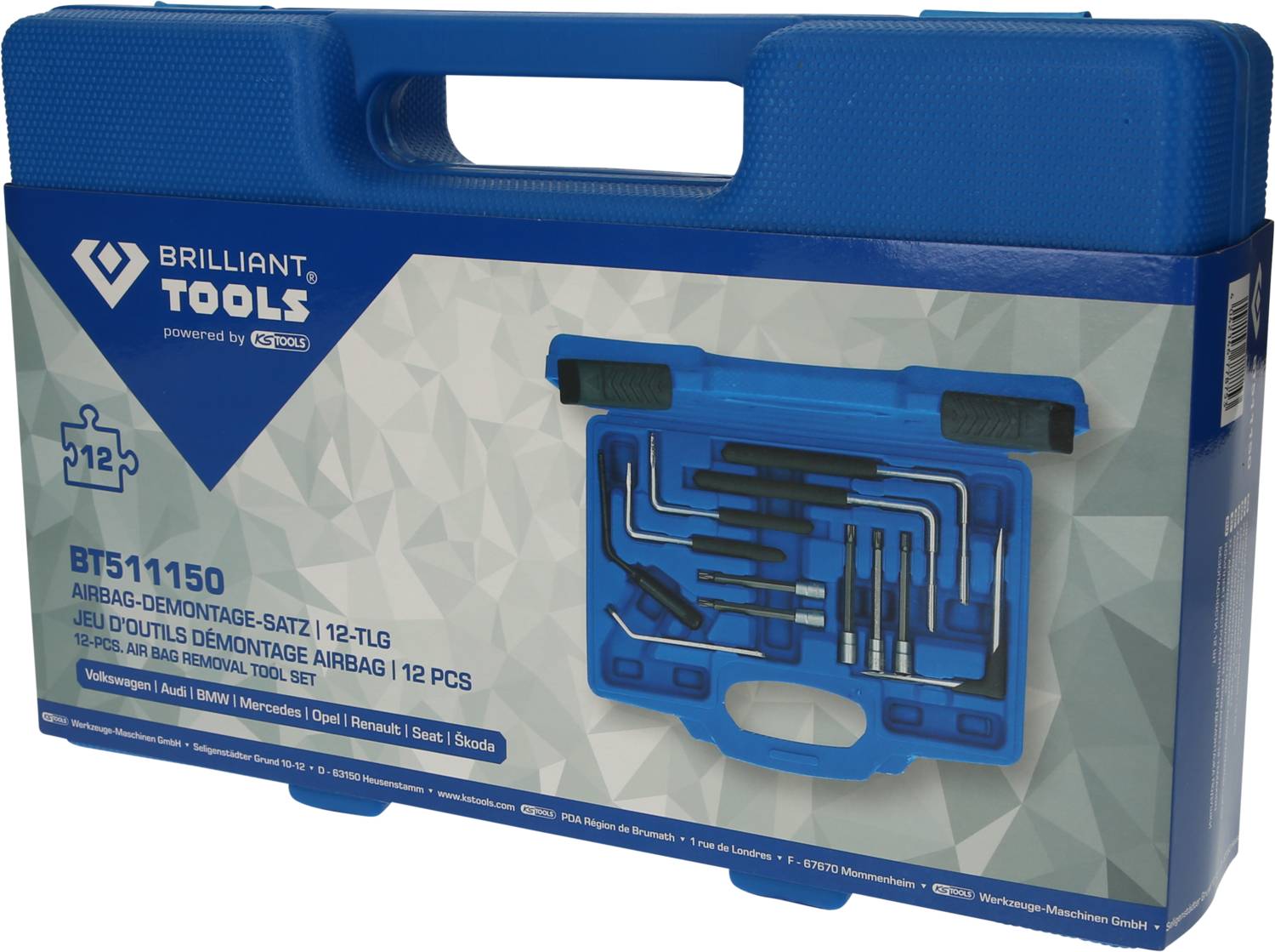 Brilliant Tools BT511150 Airbag-Demontage-Satz, 12-tlg