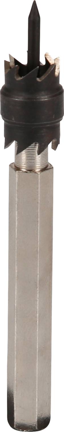 Bohrer mit Zacken und zentralem Führungspunkt, geeignet zum Bohren in Metall.