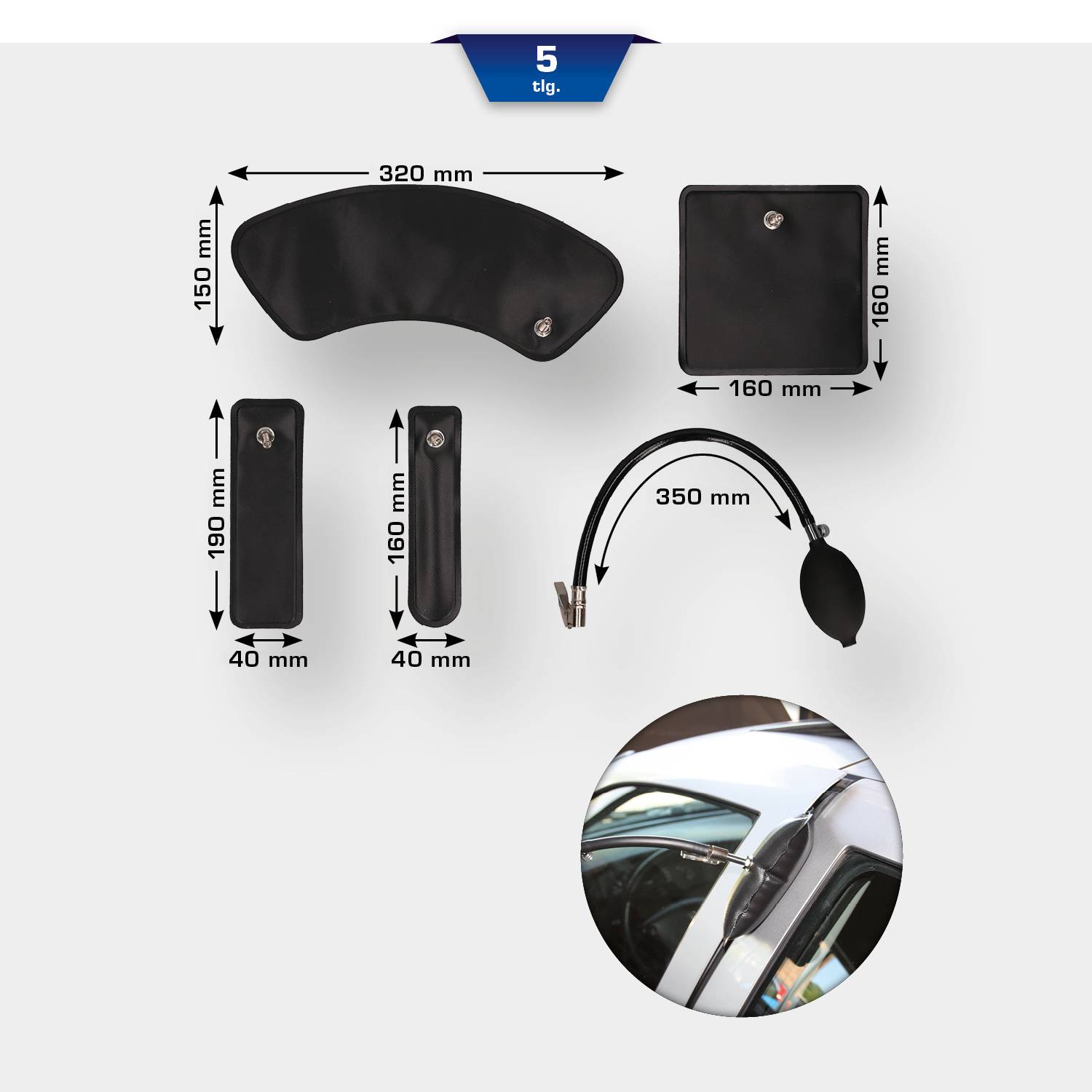 Brilliant Tools BT516010 Druckkissen-Satz, 5-tlg