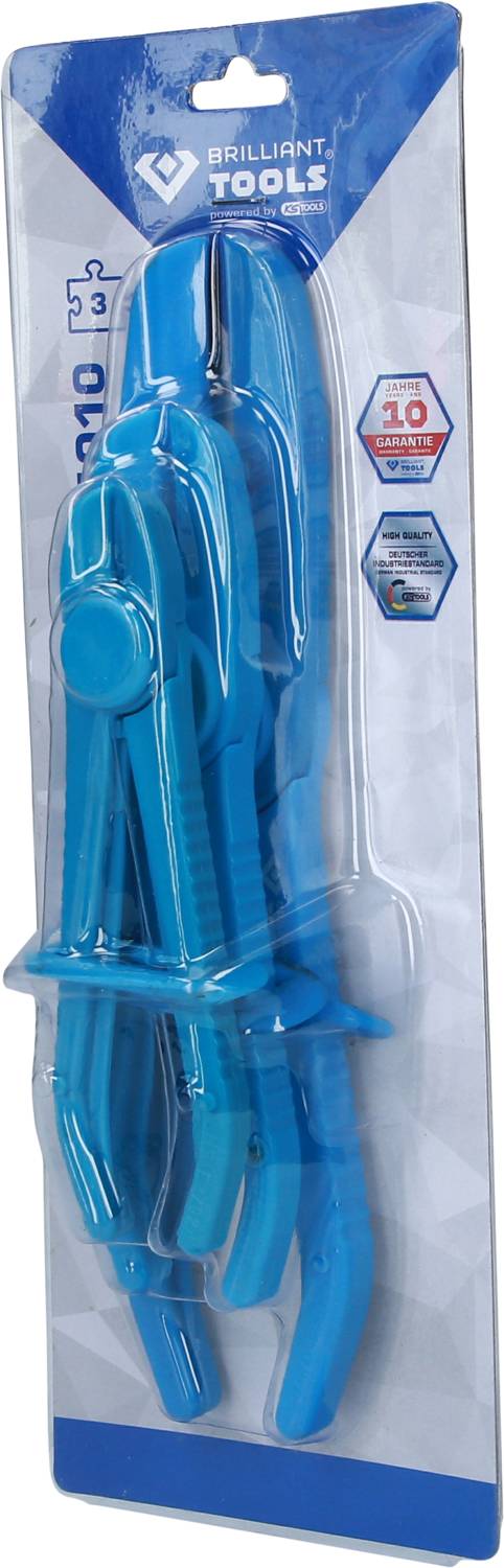 Brilliant Tools BT521010 Schlauch-Abklemm-Zangen-Satz, gerade, 3-tlg