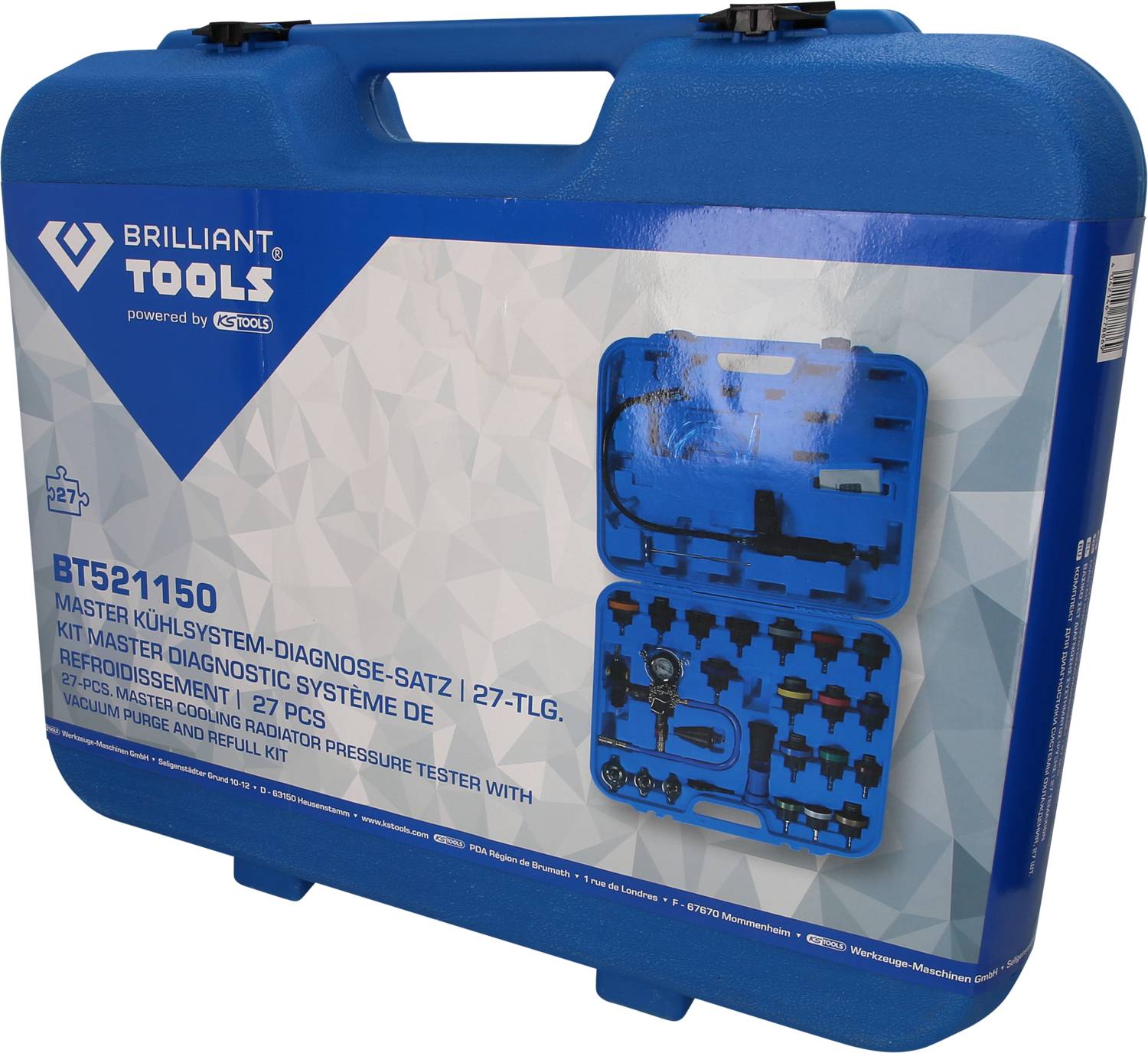 Brilliant Tools BT521150 Master Kühlsystem-Diagnose-Satz, 28-tlg