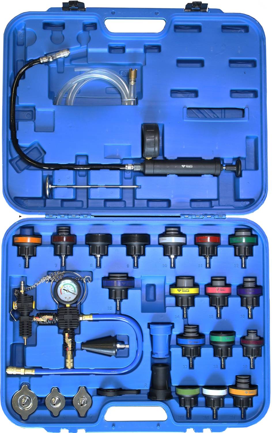 Brilliant Tools BT521150 Master Kühlsystem-Diagnose-Satz, 28-tlg