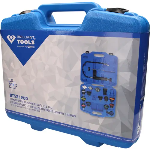 Brilliant Tools BT521200 Kühlsystem-Diagnose-Satz, 18-tlg Brilliant Tools BT521200 Kühlsystem-Diagnose-Satz, 18-tlg