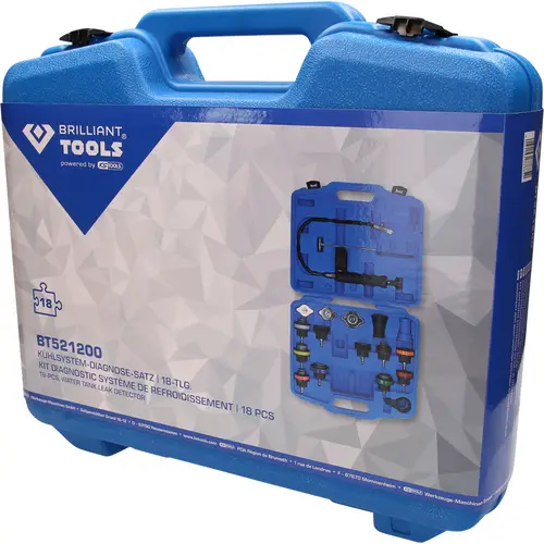 Brilliant Tools BT521200 Kühlsystem-Diagnose-Satz, 18-tlg Brilliant Tools BT521200 Kühlsystem-Diagnose-Satz, 18-tlg