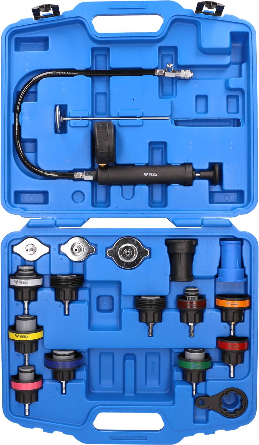 Brilliant Tools BT521200 Kühlsystem-Diagnose-Satz, 18-tlg