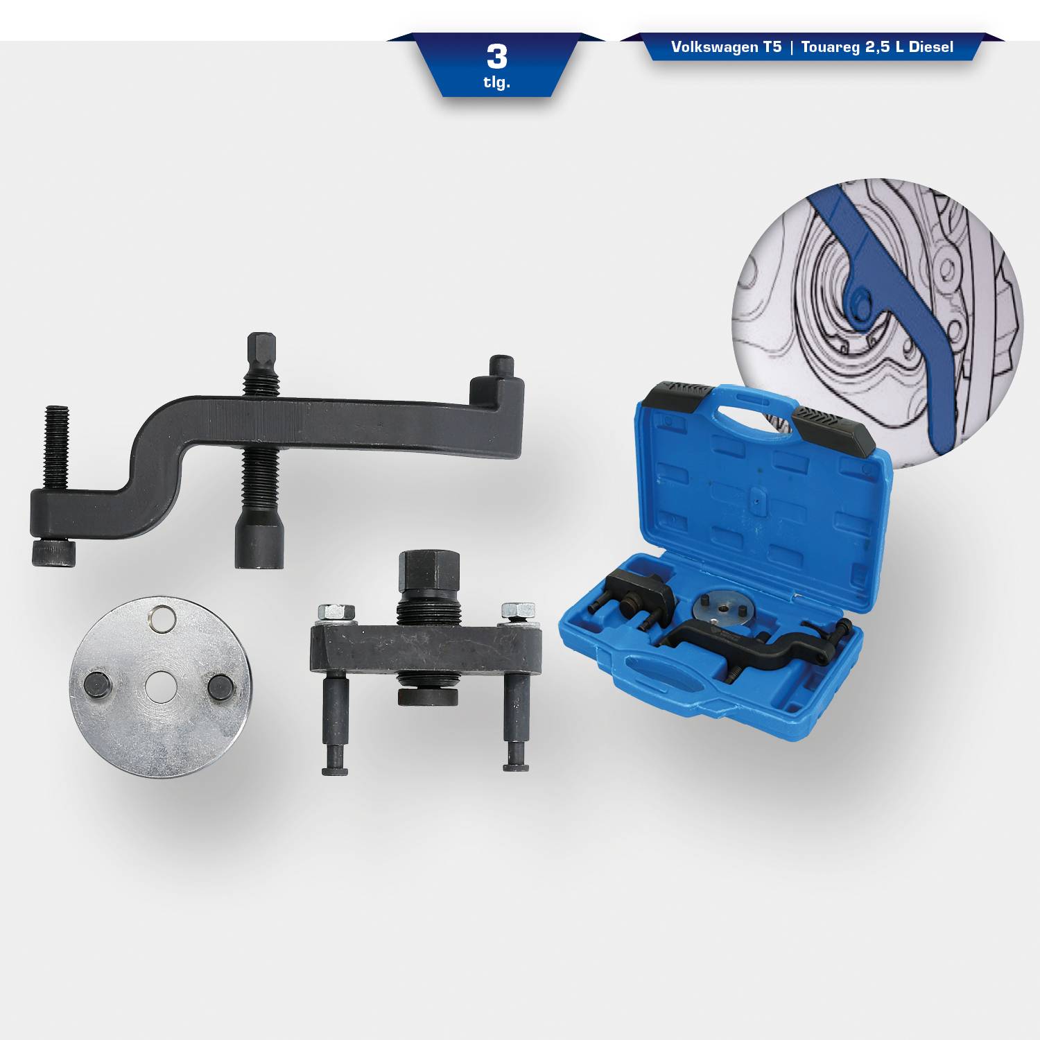 Brilliant Tools BT521300 Wasserpumpen-Ausbauwerkzeug für Volkswagen