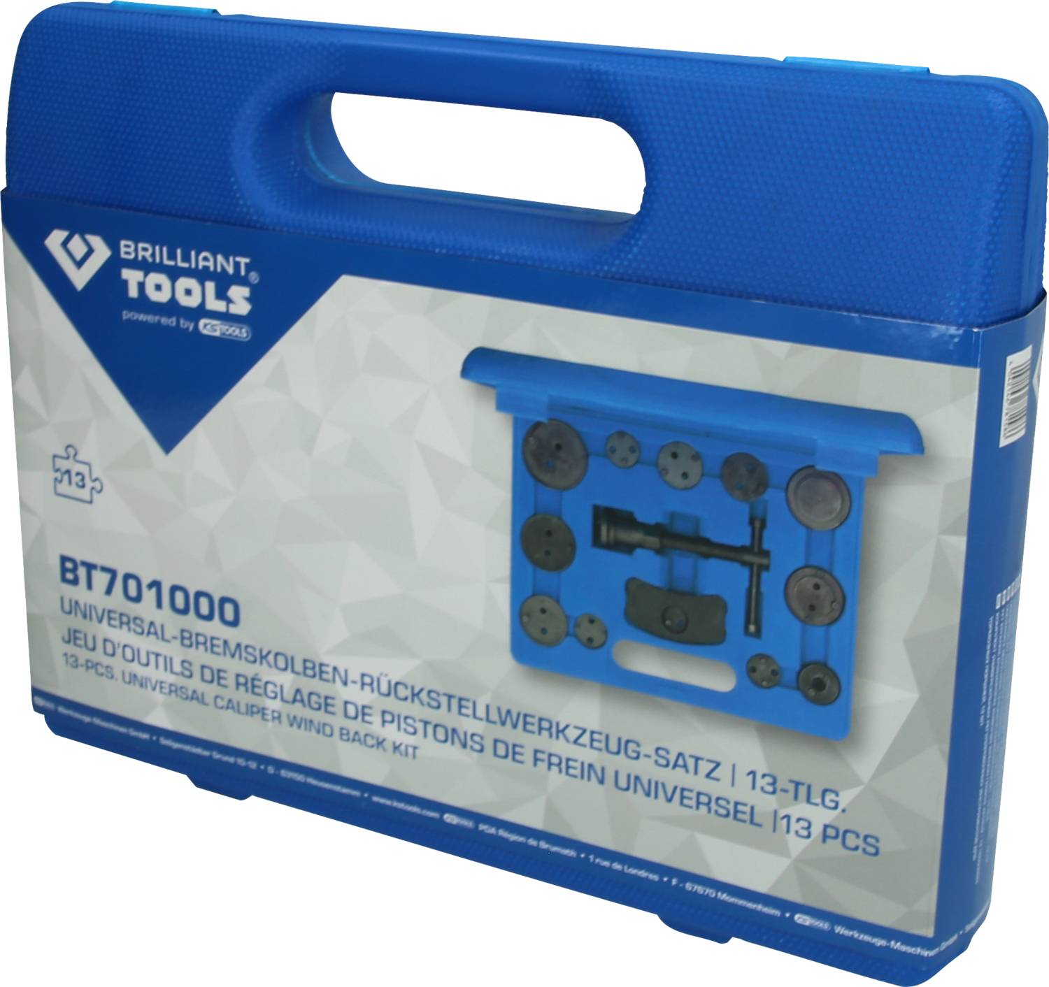 Brilliant Tools BT701000 Universal-Bremskolben-Rückstellwerkzeug-Satz, 13-tlg