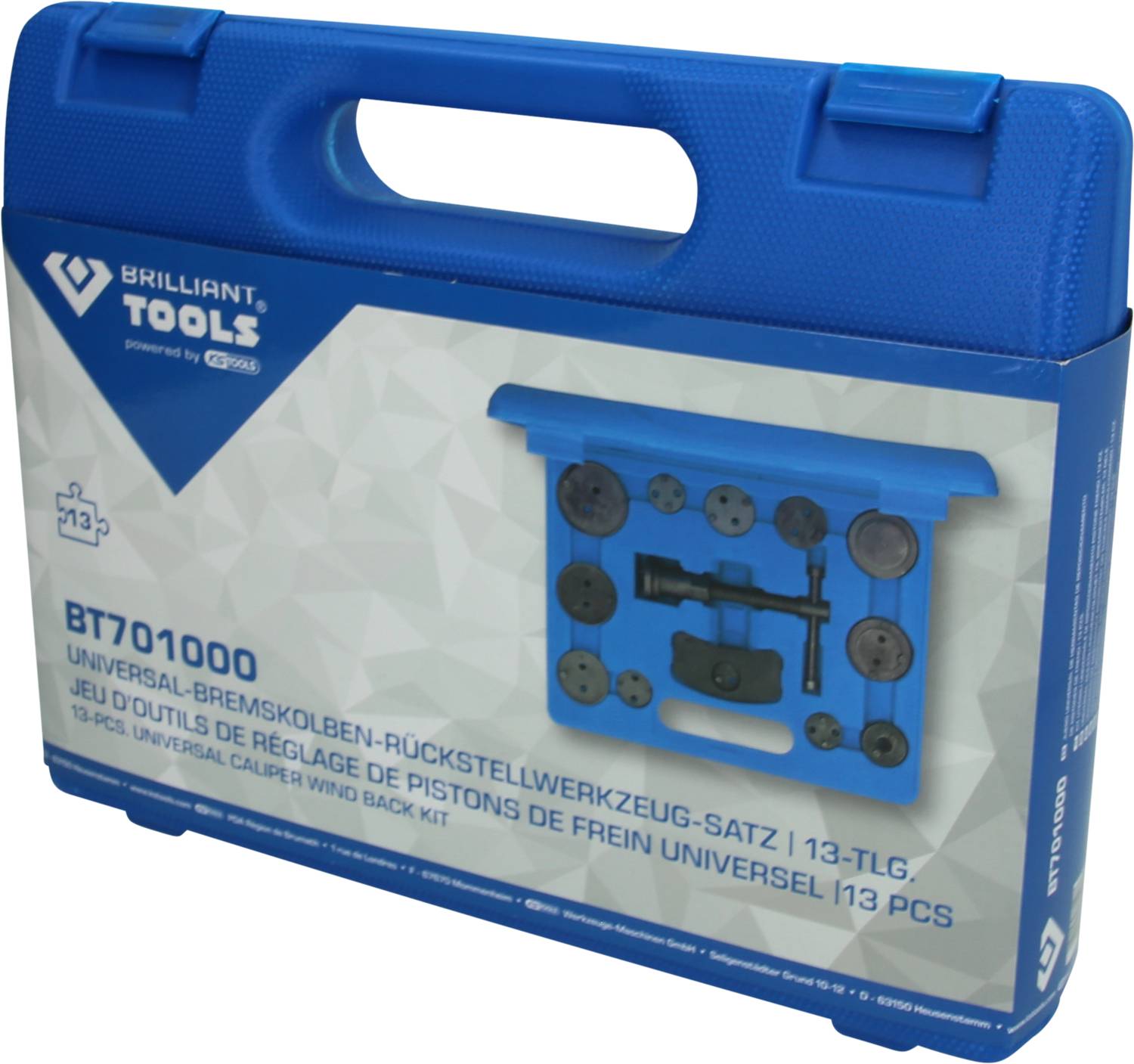 Brilliant Tools BT701000 Universal-Bremskolben-Rückstellwerkzeug-Satz, 13-tlg