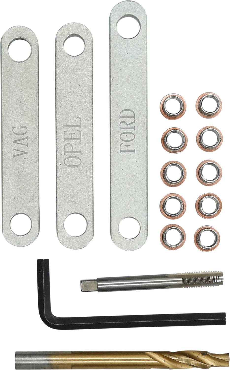 Brilliant Tools BT701100 Reparatursatz für Bremsgewinde, M9 x 1,25, 16-tlg