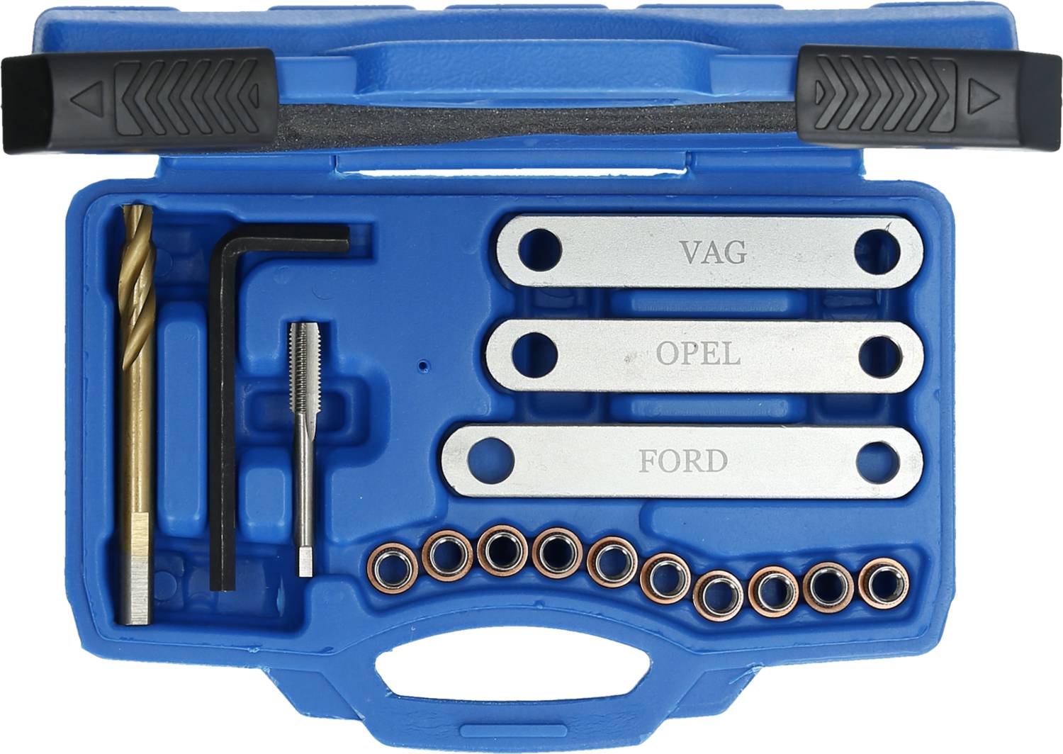 Brilliant Tools BT701100 Reparatursatz für Bremsgewinde, M9 x 1,25, 16-tlg