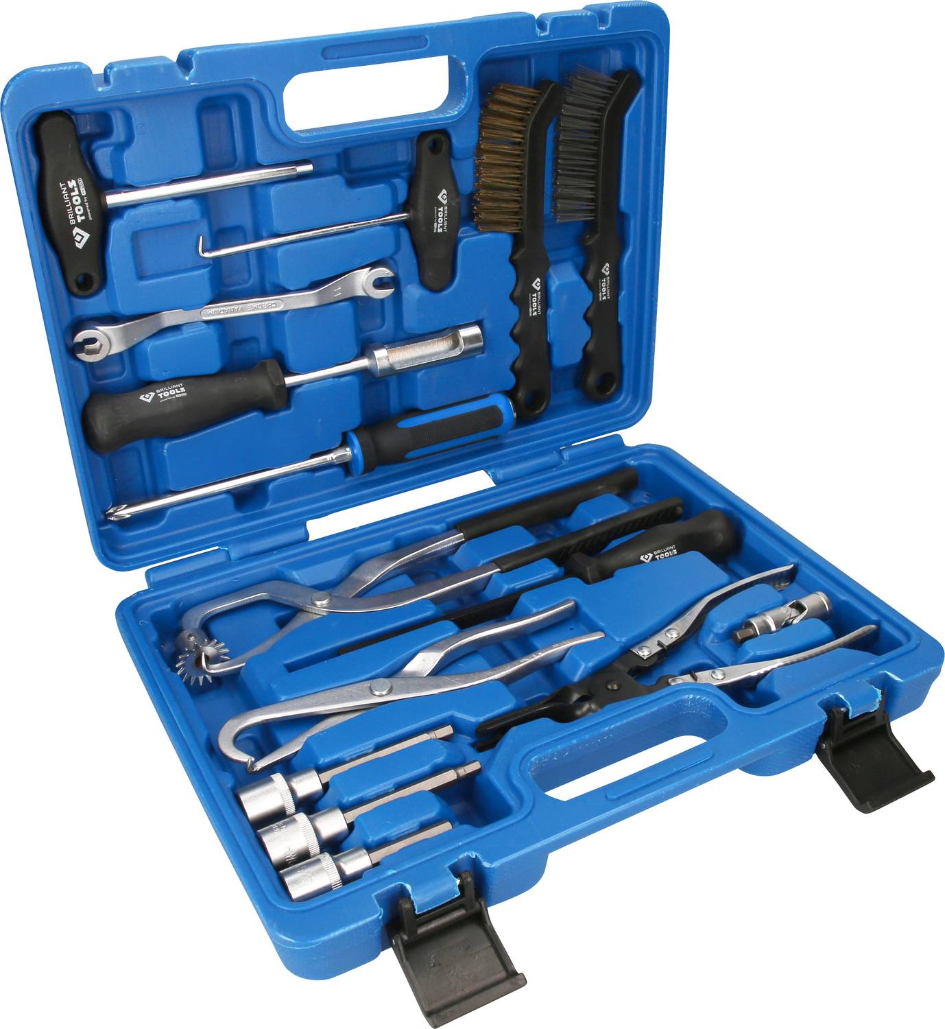 Brilliant Tools BT701250 Universal-Bremstrommel und Bremsscheiben-Werkzeug-Satz, 15-tlg