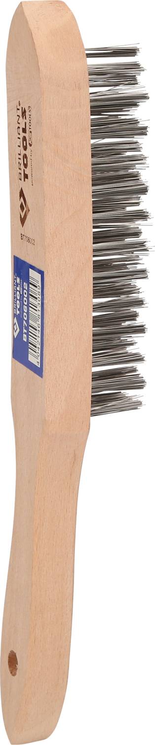 Brilliant Tools BT706002 Stahl-Handdrahtbürste 4-reihig, 290mm